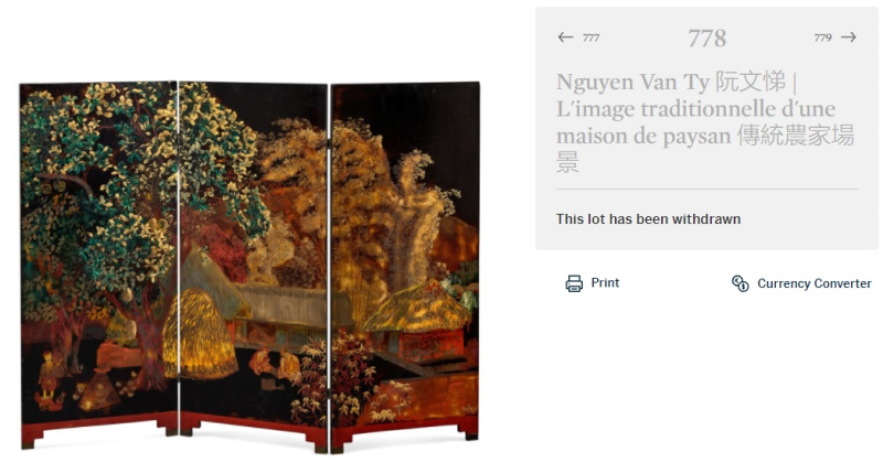 Sotheby’s gỡ tranh đấu giá được cho là của họa sĩ Việt Nam