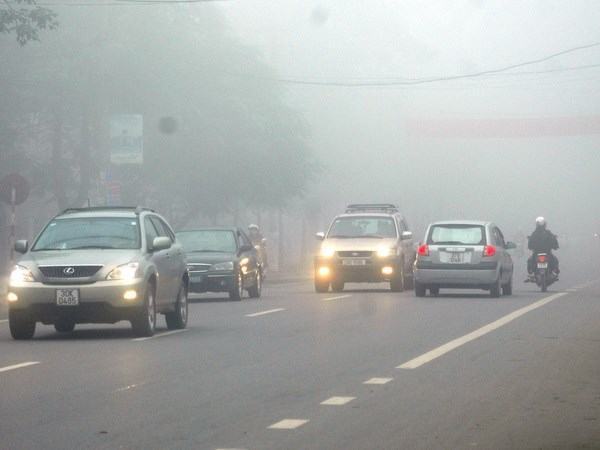 Sương mù xuất hiện dày đặc tại Thành phố Hồ Chí Minh