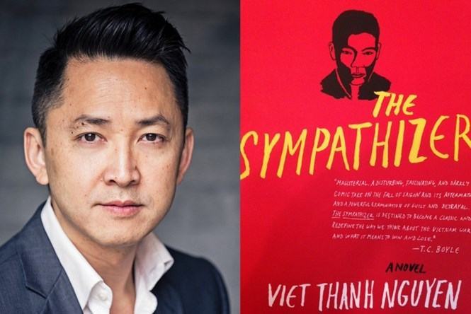 Tác giả Nguyễn Thanh Việt và quyển tiểu thuyết The Sympathizer đã giúp anh giành giải Pulitzer - Ảnh: website của tác giả Nguyễn Thanh Việt