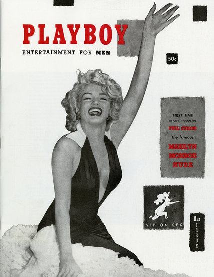 Nữ diễn viên&nbsp;Marilyn Monroe xuất hiện trên bìa số phát hành đầu tiên của&nbsp;Playboy năm 1953