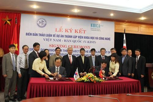 Thành lập Viện Khoa học và Công nghệ Việt Nam và Hàn Quốc