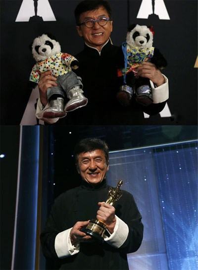 Thành Long vui vì nhận Oscar sau nhiều lần ngã gãy xương