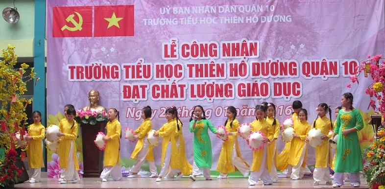 Trường tiểu học Thiên Hộ Dương (Q.10): Đạt chuẩn chất lượng giáo dục cấp độ 3