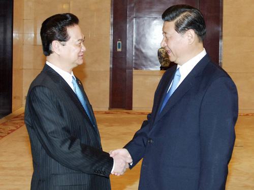 Thủ tướng Nguyễn Tấn Dũng gặp Phó chủ tịch Trung Quốc Tập Cận Bình