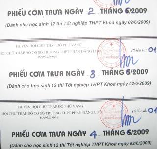 Thừa Thiên – Huế: Hơn 200 suất cơm miễn phí cho thí sinh nghèo