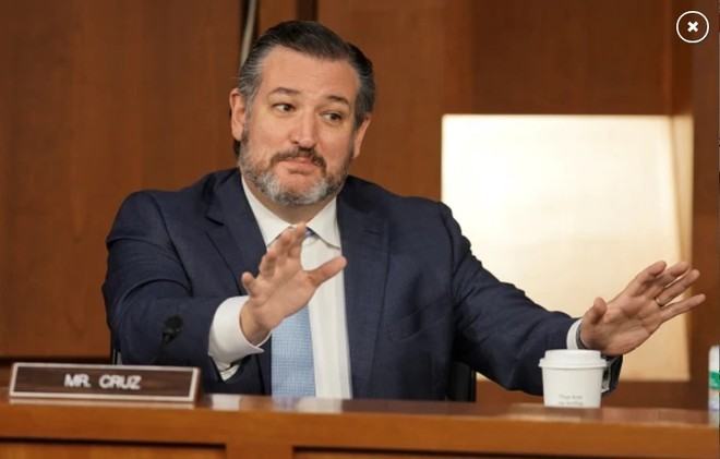 Thượng nghị sĩ Ted Cruz, thuộc đảng Cộng hòa /// Chụp màn hình New York Post