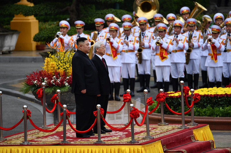 Tổng bí thư, Chủ tịch nước Nguyễn Phú Trọng đón Chủ tịch Kim Jong-un - ảnh 23