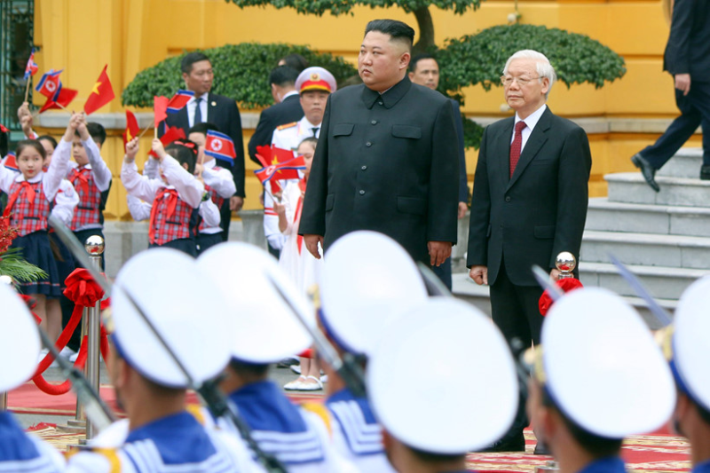 Tổng bí thư, Chủ tịch nước Nguyễn Phú Trọng đón Chủ tịch Kim Jong-un - ảnh 25