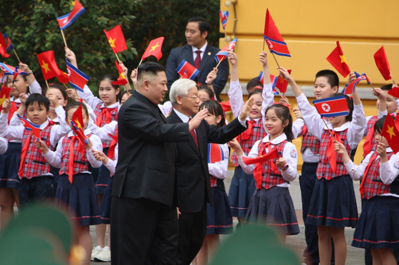 Tổng bí thư, Chủ tịch nước Nguyễn Phú Trọng đón Chủ tịch Kim Jong-un - ảnh 29