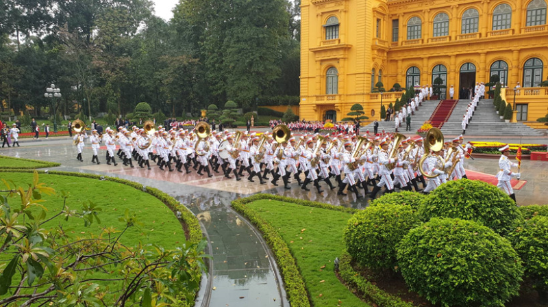 Tổng bí thư, Chủ tịch nước Nguyễn Phú Trọng đón Chủ tịch Kim Jong-un - ảnh 16