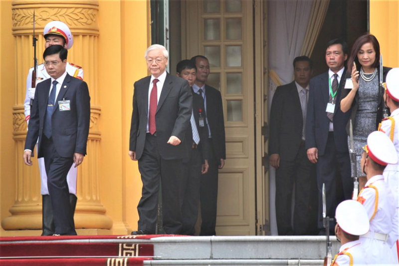 Tổng bí thư, Chủ tịch nước Nguyễn Phú Trọng đón Chủ tịch Kim Jong-un - ảnh 21