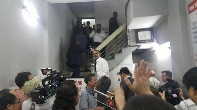 Tổng thống Obama thưởng thức bún chả Hà Nội 