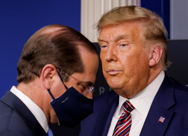 Tổng thống Trump trong một buổi họp báo tại Nhà Trắng /// Reuters