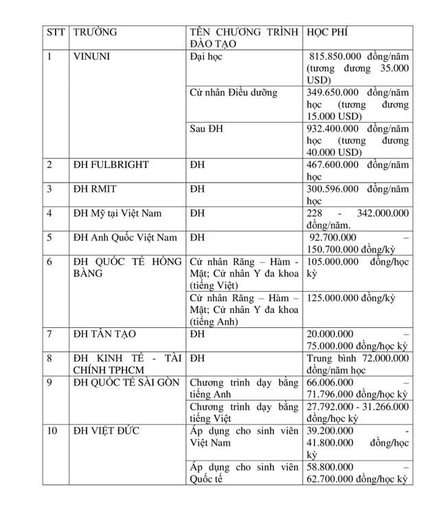 Top những trường đại học có học phí đắt đỏ nhất Việt Nam ảnh 2