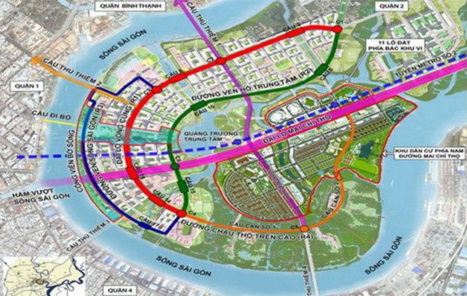 TP.HCM sẽ xây dựng cầu Thủ Thiêm 4 nối quận 7 - quận 2 