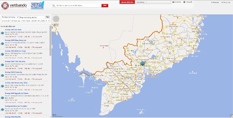 TP.HCM: tra cứu  địa điểm thi trên  điện thoại di động