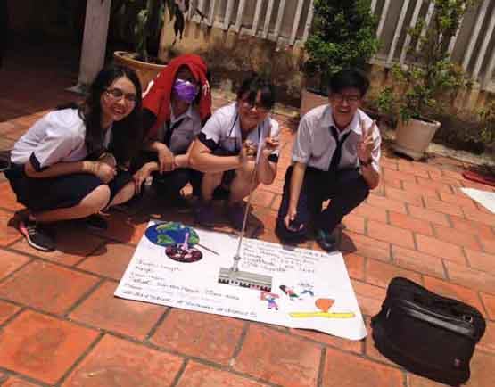 Học sinh Việt Nam đo chu vi trái đất