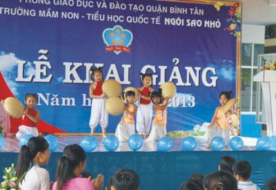 Trường Mầm non – Tiểu học Ngôi Sao Nhỏ: Tưng bừng khai giảng năm học mới 2012 – 2013