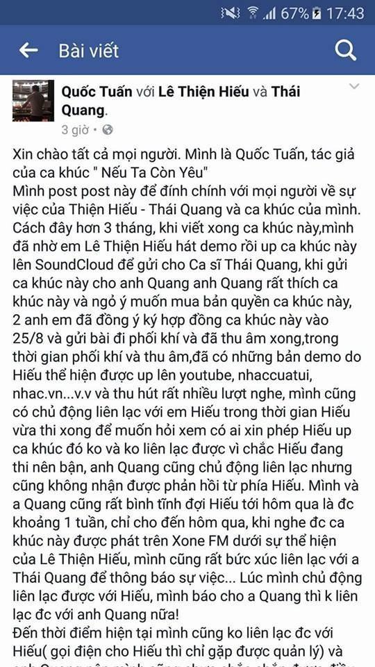Từ chuyện cướp hit của Lê Thiện Hiếu nghĩ về bản quyền 
