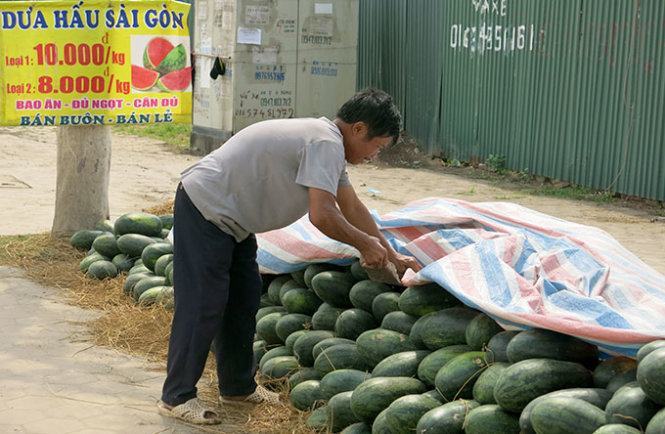 Từ ruộng ra phố, giá dưa lên đến 20 lần