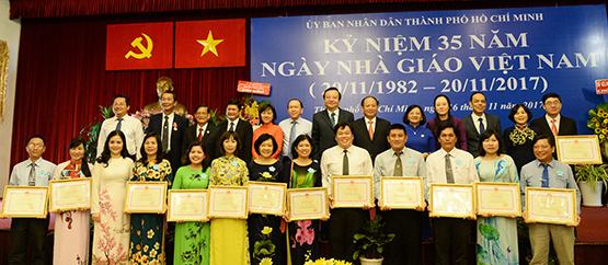 Ngành Giáo dục – Đào tạo TP.HCM (GD-ĐT TP): Nhiều cá nhân, tập thể đón nhận danh hiệu cao quý của nhà nước