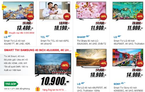 Thị trường TV 4K cuối năm khá sôi động nhờ nhiều sản phẩm giá rẻ.