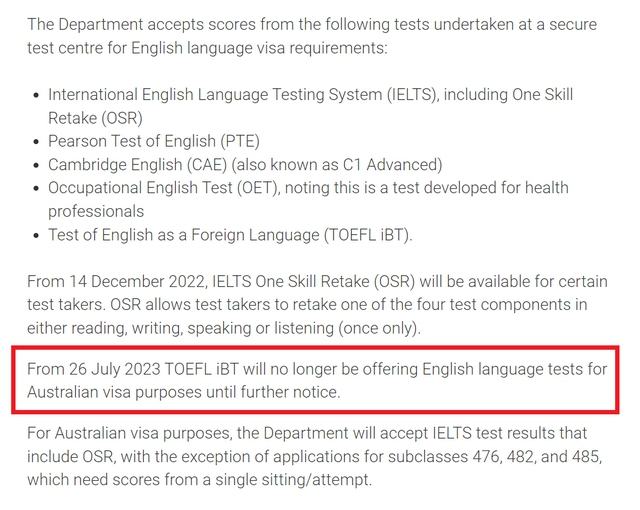 Úc từ chối một chứng chỉ tiếng Anh quốc tế - Ảnh 1.