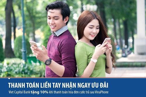 Viet Capital Bank tặng cước trả sau Vinaphone