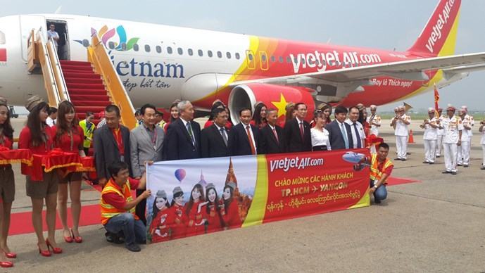 Vietjet khai trương đường bay TP.HCM – Myanmar