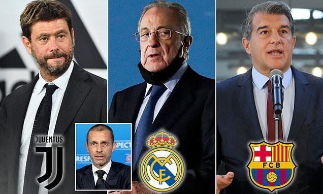 Barcelona, Real Madrid and Juventus launch astonishing joint statement amid  Super League debacle | Daily Mail Online