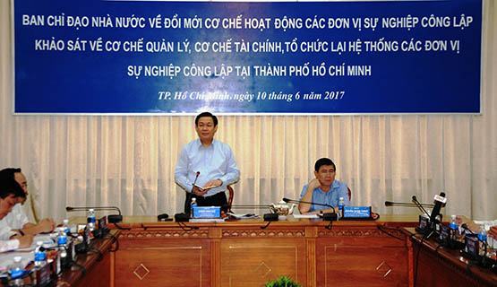 Phó Thủ tướng Vương Đình Huệ đề nghị TP.HCM: Xây dựng danh mục dịch vụ công không sử dụng ngân sách