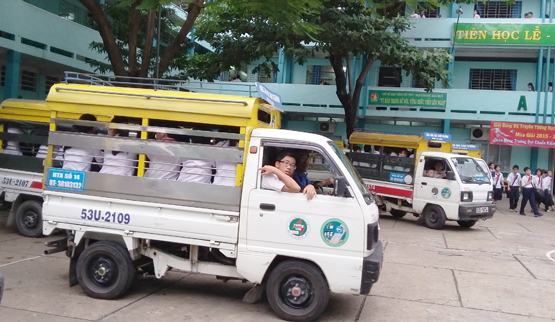 Giảm mạnh học sinh đi xe buýt đến trường