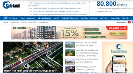 Xử phạt trang điện tử tổng hợp Cafeland.vn
