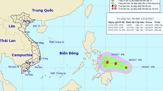 Xuất hiện áp thấp nhiệt đới gần biển Đông ảnh 1