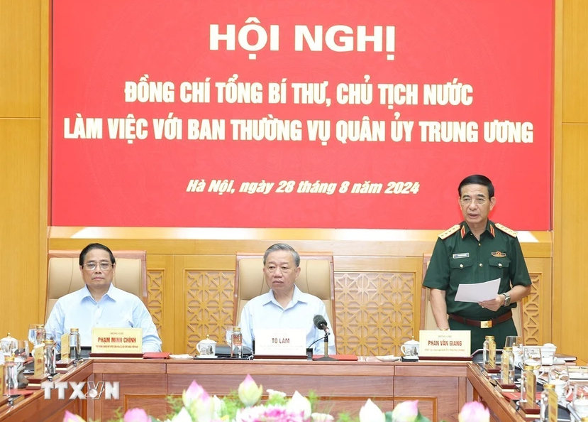 Tổng Bí thư, Chủ tịch nước Tô Lâm làm việc với Ban Thường vụ Quân ủy Trung ương