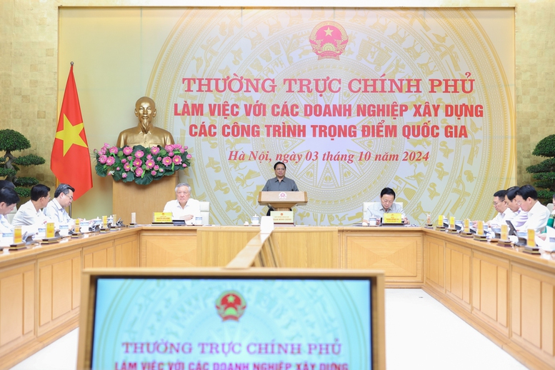 Thường trực Chính phủ làm việc với doanh nghiệp xây dựng các công trình trọng điểm quốc gia