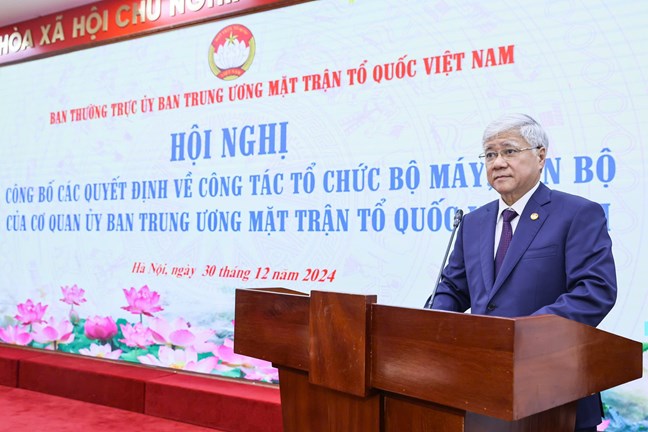 Cơ quan Ủy ban Trung ương Mặt trận Tổ quốc Việt Nam còn 8 đầu mối