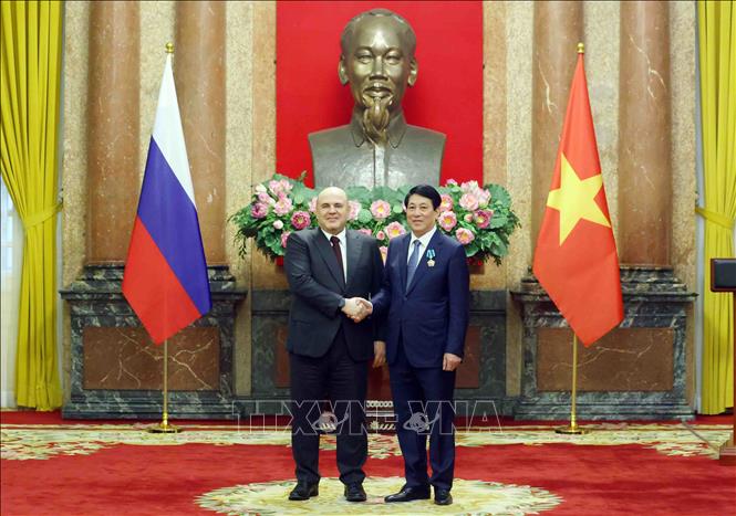 Chủ tịch nước Lương Cường nhận Huân chương Hữu nghị của Nhà nước Liên bang Nga
