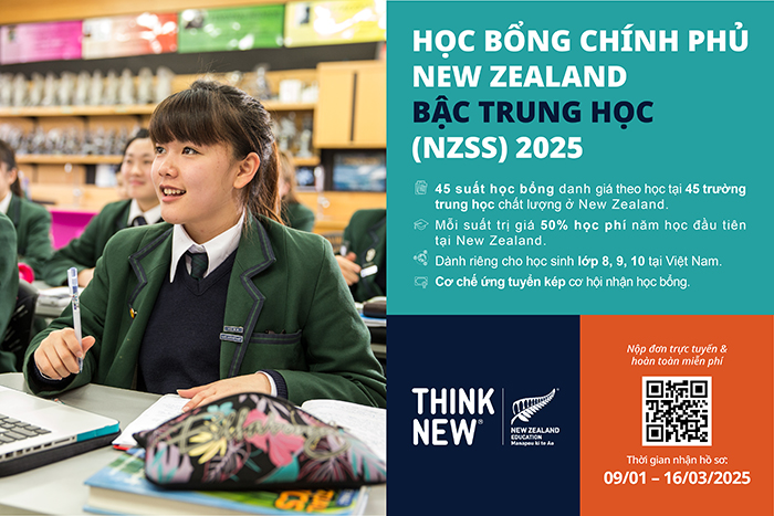 Nhiều cơ hội tiếp cận học bổng Chính phủ New Zealand cho học sinh Việt Nam  