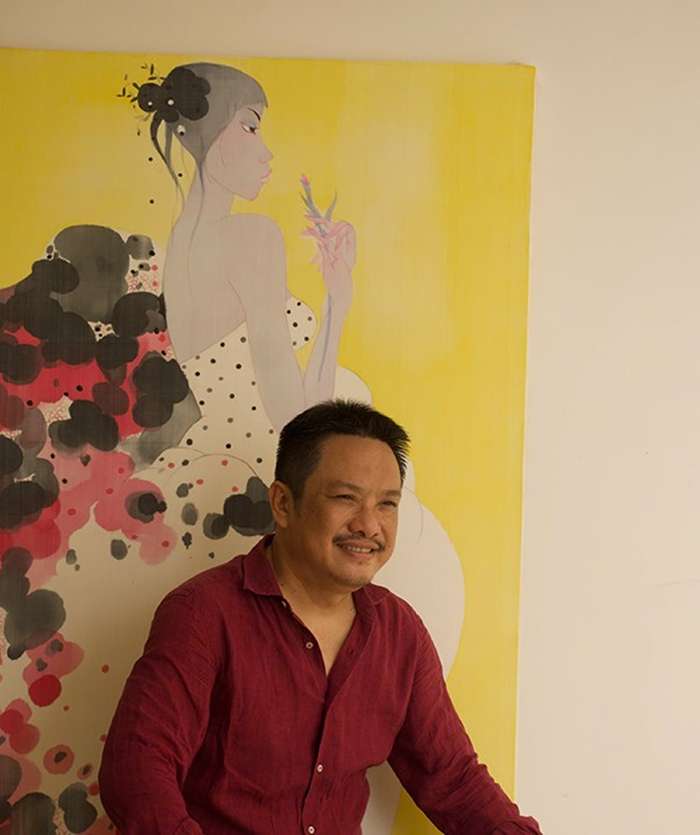 Hình ảnh người phụ nữ trong tranh lụa của Bùi Tiến Tuấn