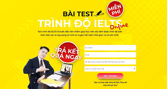 Bài test trình độ miễn phí của The IELTS Workshop