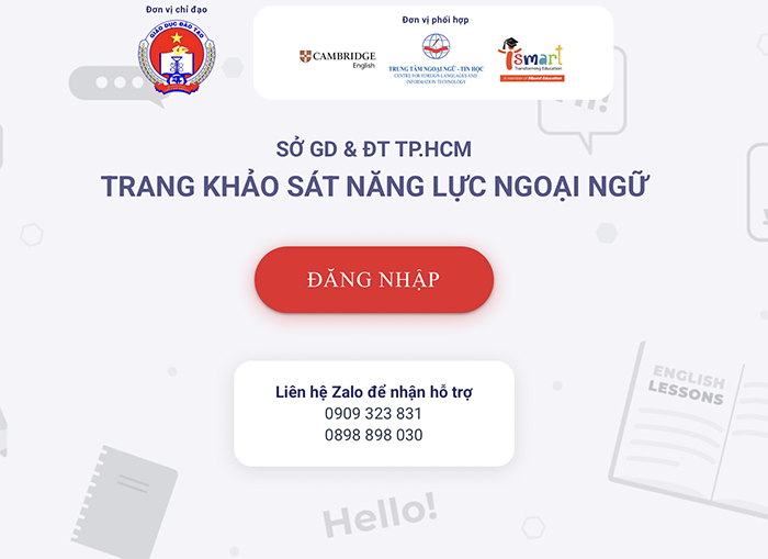 Tạm ngưng khảo sát năng lực tiếng Anh giáo viên do hệ thống khảo sát bị lỗi