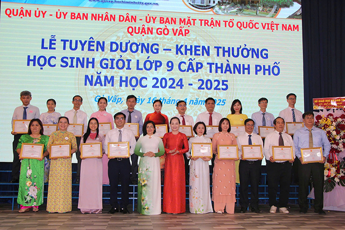 Quận Gò Vấp 3 năm liên tiếp dẫn đầu thành phố về thành tích học sinh giỏi