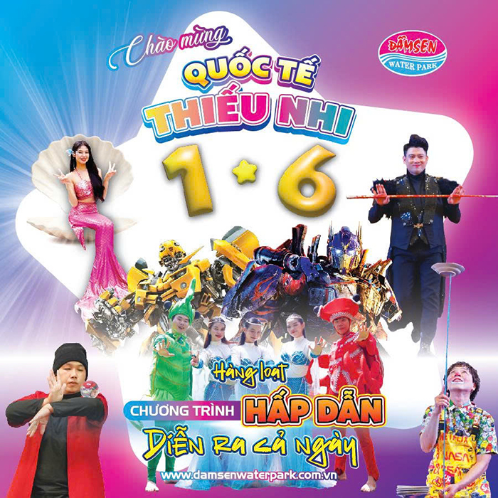 Hoành tráng “Ngày hội thiếu nhi 1-6” tại Đầm Sen Water Park