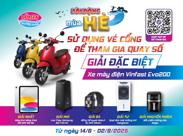 Hoạt động hè và khuyến mãi cực hot tại Đầm Sen Water Park