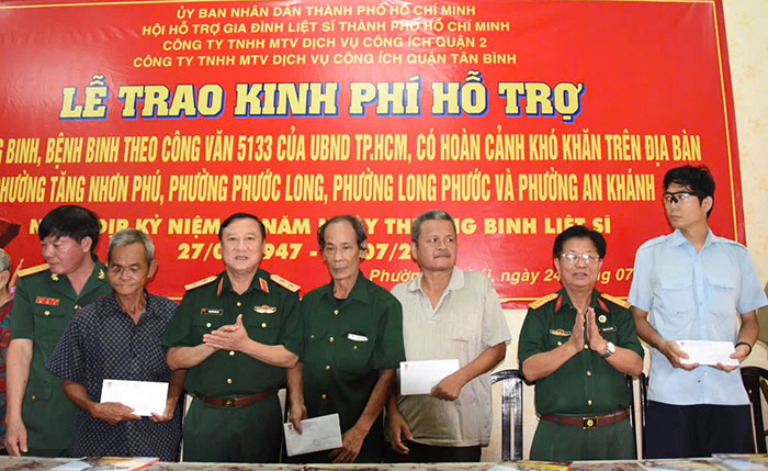 TP.HCM trao kinh phí hỗ trợ thương binh, bệnh binh theo Công văn số 5133