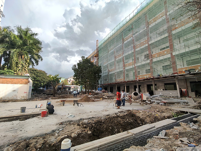 Thi công “3 ca 4 kíp”, 3 công trình trường học chậm tiến độ phường Cầu Ông Lãnh kịp khai giảng năm học mới