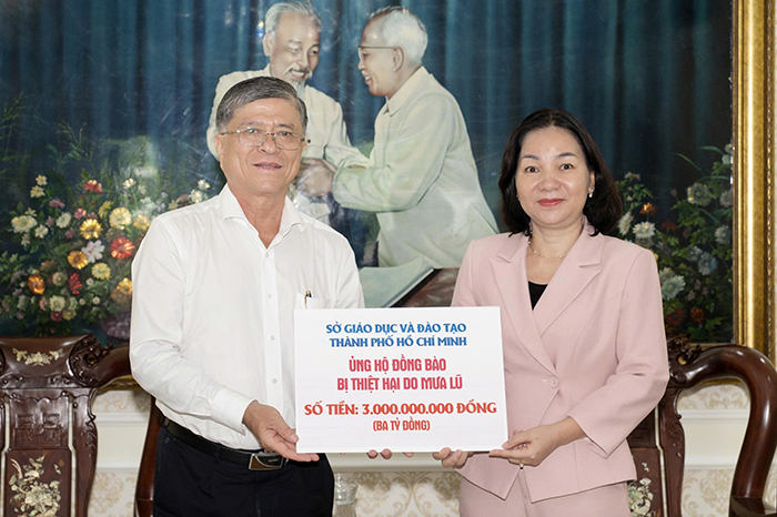 TP.HCM: Ngành giáo dục ủng hộ hơn 17 tỷ đồng giúp đồng bào vùng bão lũ 