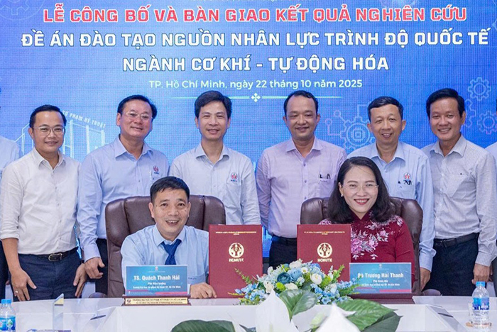 Bàn giao kết quả nghiên cứu, thí điểm đào tạo nguồn nhân lực trình độ quốc tế ngành cơ khí – tự động hóa tại Trường ĐH Sư phạm Kỹ thuật TP.HCM