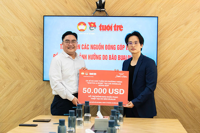 Hà Anh Tuấn ủng hộ hơn 1,3 tỷ đồng giúp đồng bào vùng lũ bão Bualoi